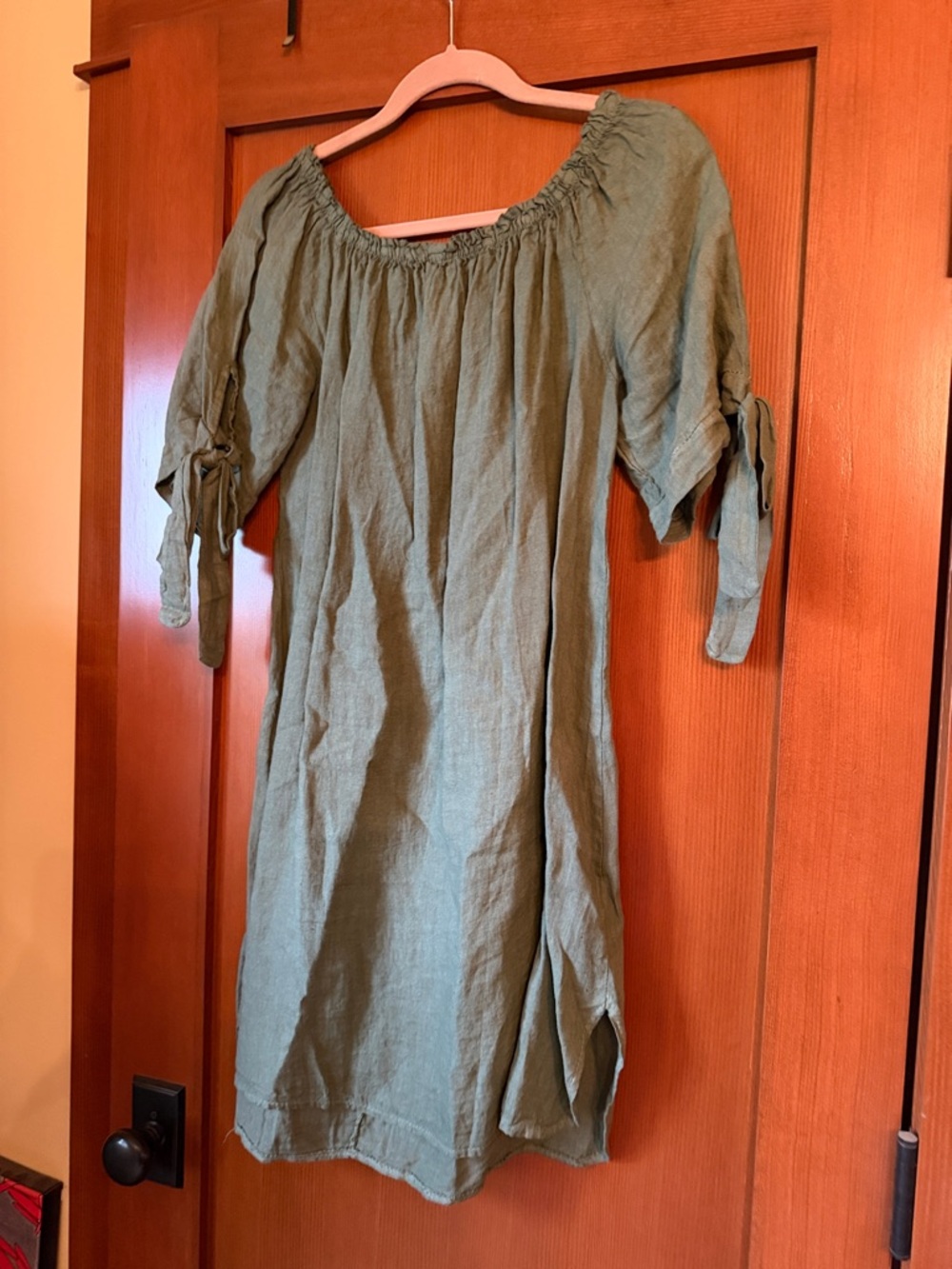 MEO MELI  Tie-Sleeve linen Dress
